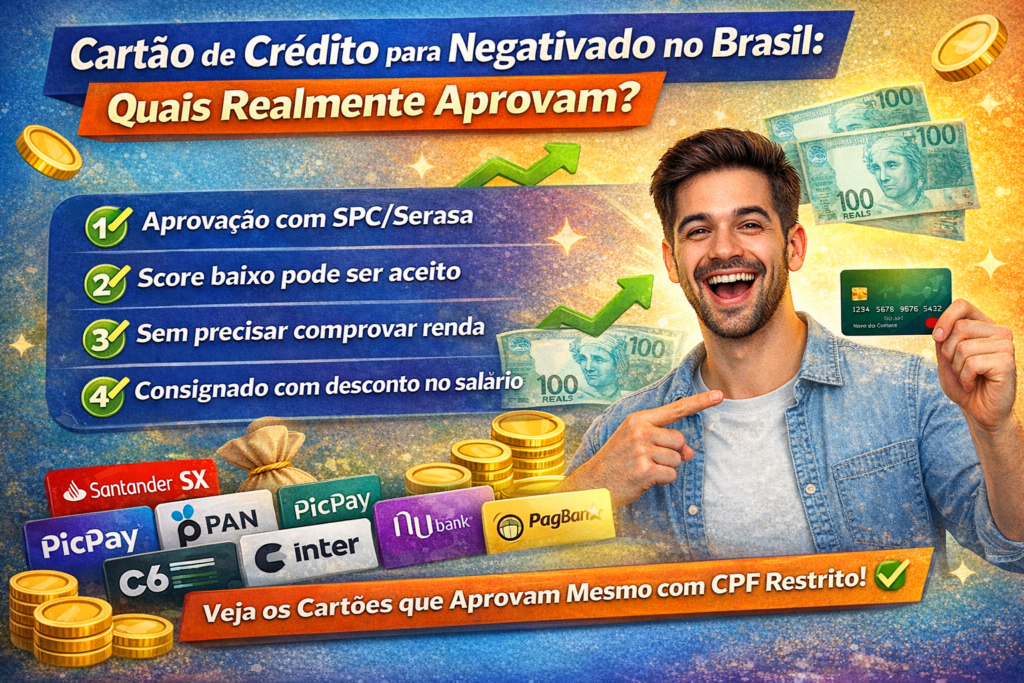Cartão de Crédito para Negativado no Brasil Quais Realmente Aprovam em 2026 Blog A Um Clique de Você